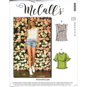 McCall's M8096 Misses 6 to 14 Loose Fitting Tops Uncut Sewing Pattern
